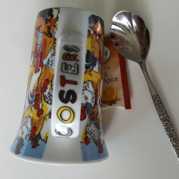 UK Roosters Lover Ceramic Mug 2008 Paul Cardew Cheerful Colorful - Picture 7 of 9